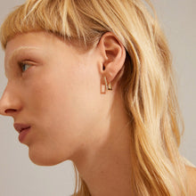 Load image into Gallery viewer, PILGRIM Coby Crystal Square Hoop