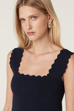 Charger l'image dans la galerie, CABLE Villa Crepe Knit Scallop Top
