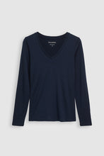 Laden Sie das Bild in den Galerie-Viewer, TOORALLIE V Neck L/S Merino Tee