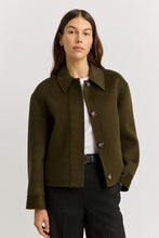 Load image into Gallery viewer, TOORALLIE Cropped Wool Jacket
