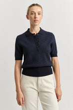 Laden Sie das Bild in den Galerie-Viewer, TOORALLIE Pointelle Knit Polo Top
