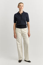 Laden Sie das Bild in den Galerie-Viewer, TOORALLIE Pointelle Knit Polo Top