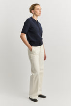 Laden Sie das Bild in den Galerie-Viewer, TOORALLIE Pointelle Knit Polo Top