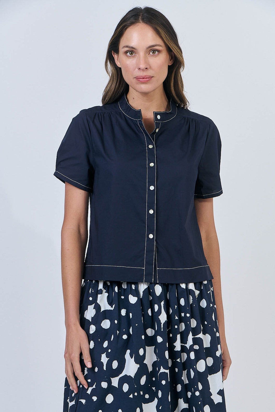 NATURALS 547 Mandarin Collar Shirt