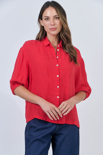 NATURALS 638 Linen 3/4 Sleeve Shirt