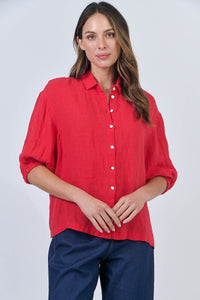 NATURALS 638 Linen 3/4 Sleeve Shirt