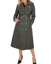 Load image into Gallery viewer, DEA Bella Woollen Tartan Coat