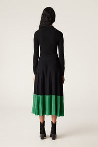 CABLE Crepe Contrast Skirt