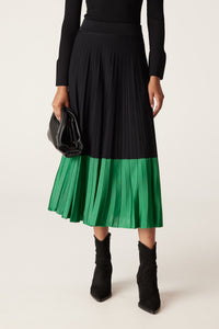 CABLE Crepe Contrast Skirt