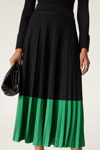 CABLE Crepe Contrast Skirt