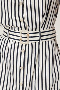 CABLE Lina Stripe Shirt Dress