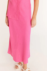 CABLE Linen Bias Skirt