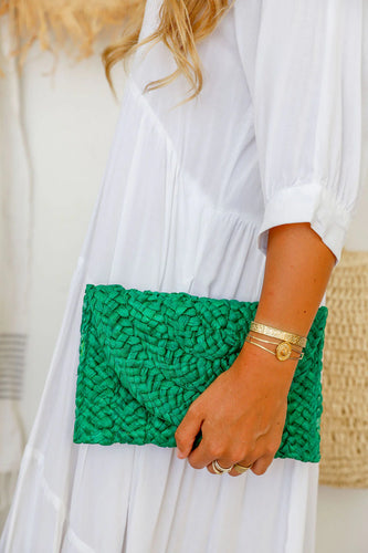FREE SPIRIT Woven Clutch Bag