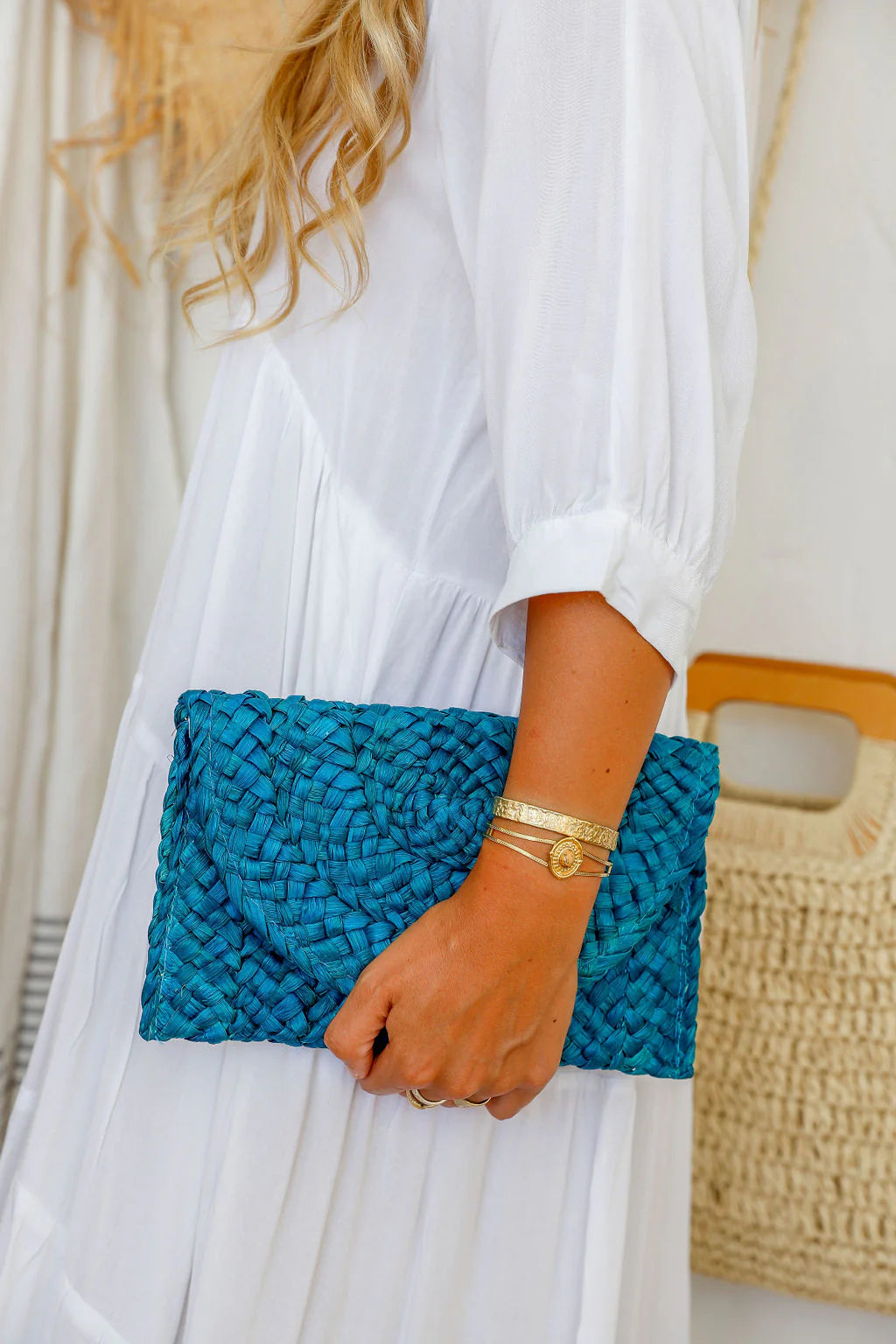 FREE SPIRIT Woven Clutch Bag