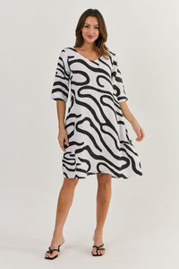 NATURALS GA526 A Line Ribbon Dress