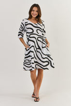 Laden Sie das Bild in den Galerie-Viewer, NATURALS GA526 A Line Ribbon Dress