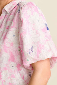 POM Lilies Shine Pink Blouse