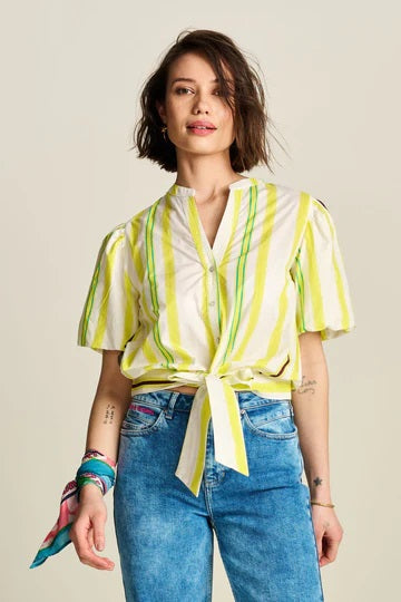 Blusa de limón a rayas de POM