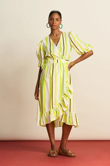 POM Striped Lemon Dress