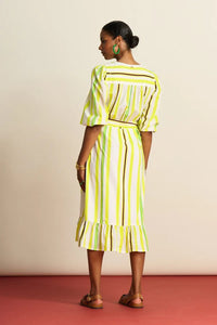 POM Striped Lemon Dress