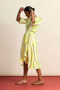 POM Striped Lemon Dress