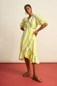 POM Striped Lemon Dress