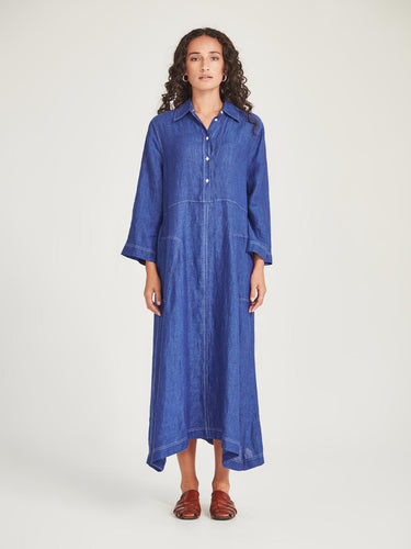 SILLS Sofia Linen Shirt Dress