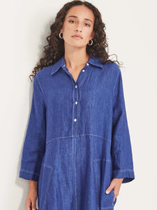 SILLS Sofia Linen Shirt Dress