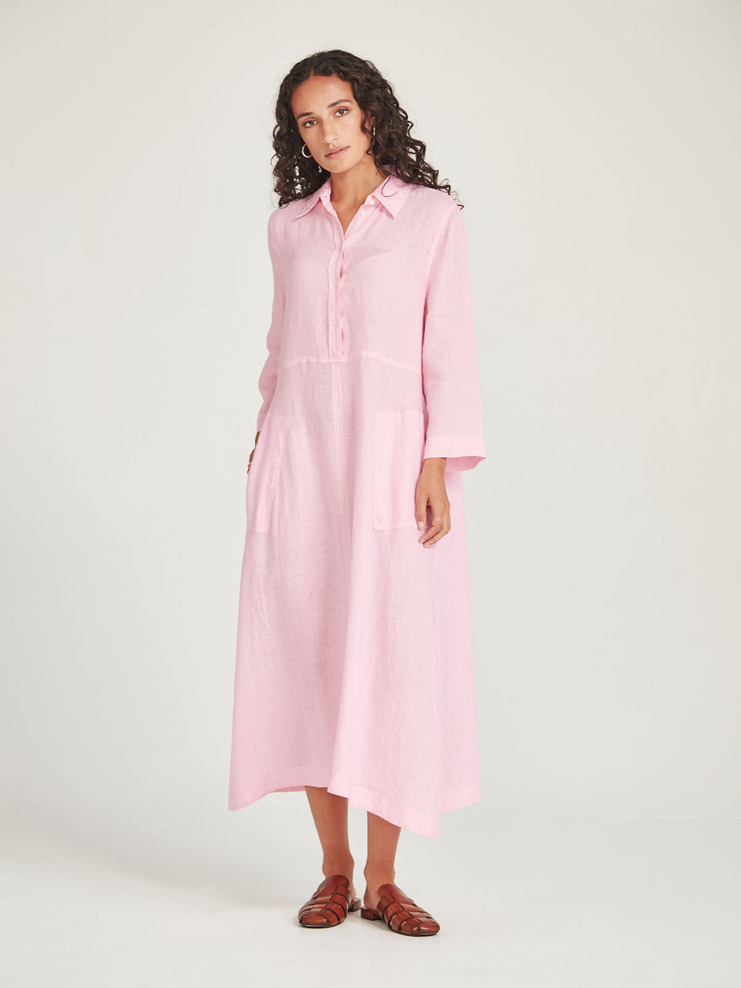 SILLS Sofia Linen Shirt Dress