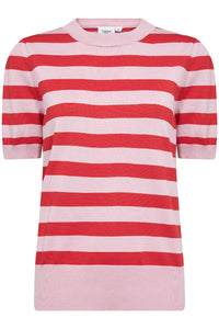 SAINT TROPEZ Mila SS Stripe Pullover