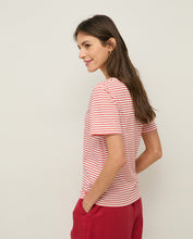 Indlæs billede til gallerivisning YERSE Striped V-Neck Tee