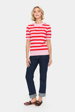 Laden Sie das Bild in den Galerie-Viewer, SAINT TROPEZ Mila SS Stripe Pullover