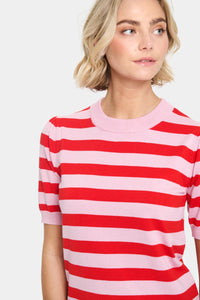 SAINT TROPEZ Mila SS Stripe Pullover