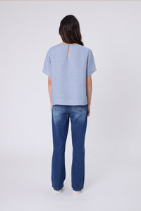 MARLOW Sable Linen Top