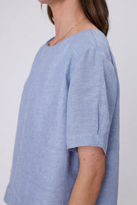 MARLOW Sable Linen Top