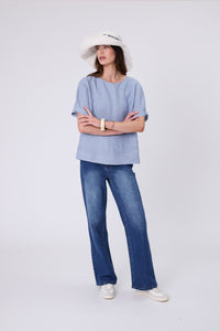 MARLOW Sable Linen Top