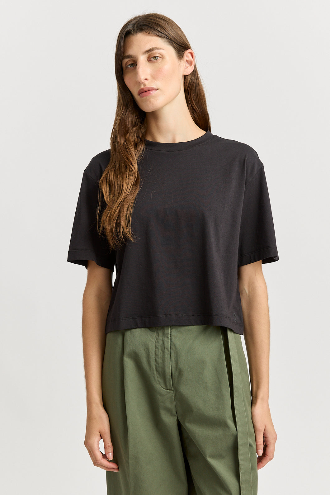 TOORALLIE Relaxed Crop Tee