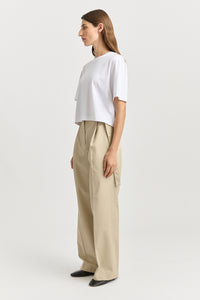 TOORALLIE Relaxed Crop Tee