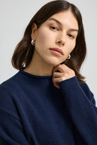TOORALLIE Relaxed Mock Neck Knit