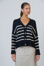 Load image into Gallery viewer, OJ V Neck Striped Cardigan
