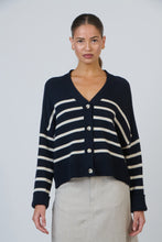 Load image into Gallery viewer, OJ V Neck Striped Cardigan