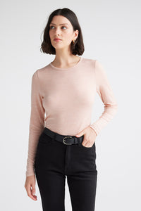 Camiseta de manga larga de merino con cuello redondo TOORALLIE