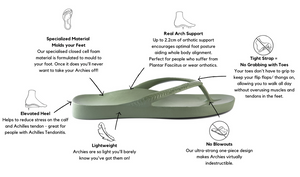 ARCHIES Arch Support Jandals CRYSTAL