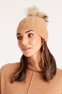 CABLE Cashmere Beanie